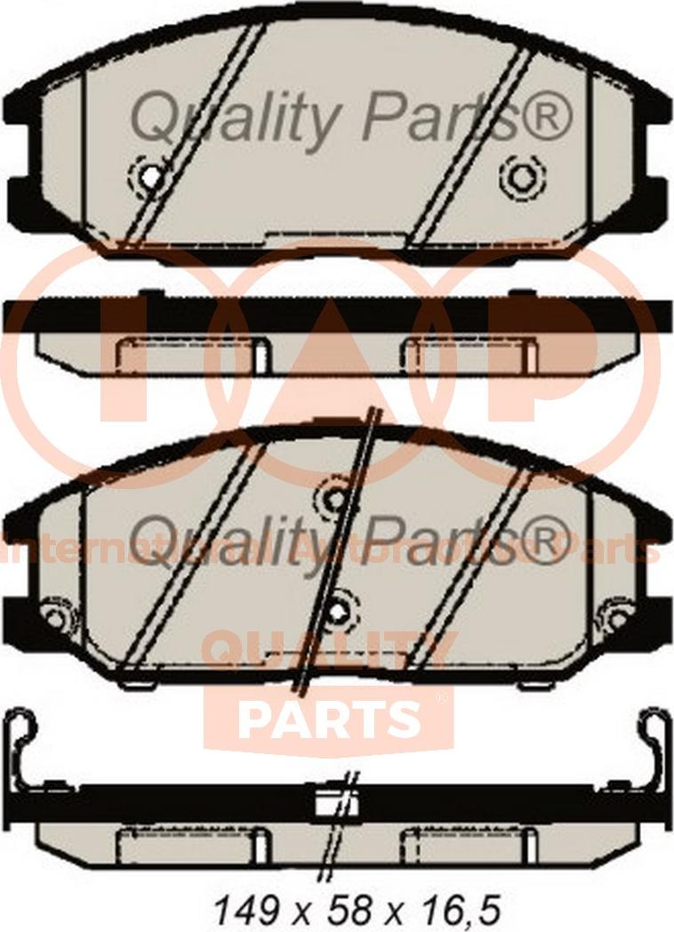 IAP QUALITY PARTS 704-07085G - Əyləc altlığı dəsti, əyləc diski furqanavto.az