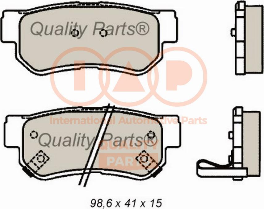 IAP QUALITY PARTS 704-07086G - Əyləc altlığı dəsti, əyləc diski furqanavto.az