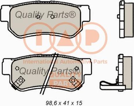 IAP QUALITY PARTS 704-07086X - Əyləc altlığı dəsti, əyləc diski furqanavto.az