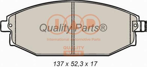 IAP QUALITY PARTS 704-07080 - Əyləc altlığı dəsti, əyləc diski furqanavto.az