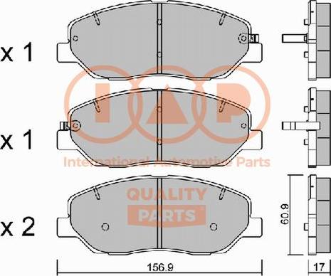 IAP QUALITY PARTS 704-07088P - Əyləc altlığı dəsti, əyləc diski furqanavto.az