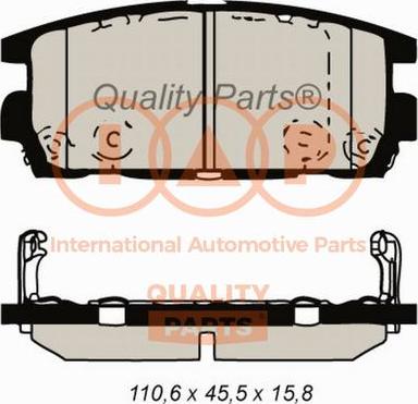 IAP QUALITY PARTS 704-07082 - Əyləc altlığı dəsti, əyləc diski furqanavto.az