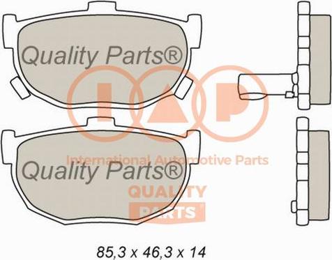 IAP QUALITY PARTS 704-07021 - Əyləc altlığı dəsti, əyləc diski furqanavto.az