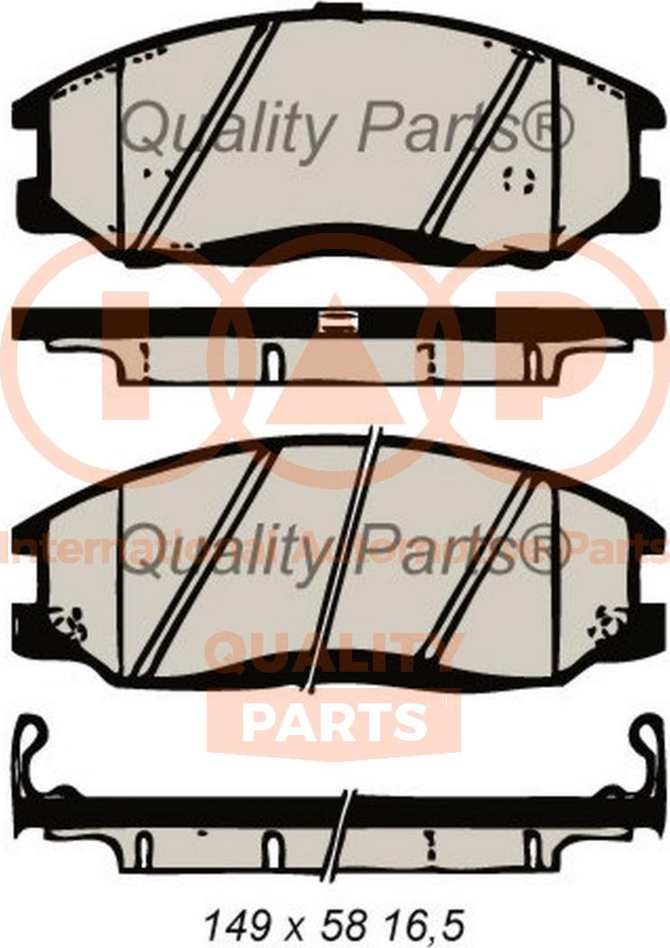 IAP QUALITY PARTS 704-07075G - Əyləc altlığı dəsti, əyləc diski furqanavto.az