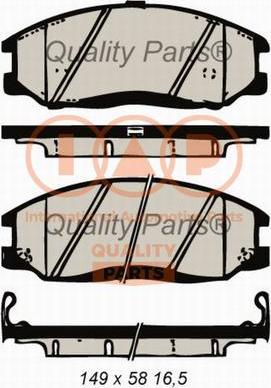 IAP QUALITY PARTS 704-07075X - Əyləc altlığı dəsti, əyləc diski furqanavto.az