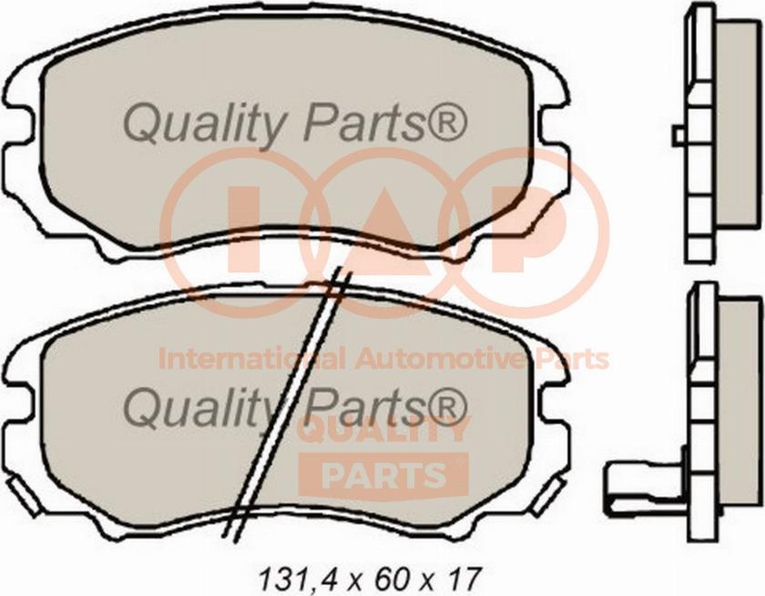 IAP QUALITY PARTS 704-07072G - Əyləc altlığı dəsti, əyləc diski furqanavto.az