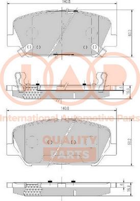 IAP QUALITY PARTS 704-07101 - Əyləc altlığı dəsti, əyləc diski furqanavto.az