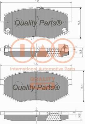 IAP QUALITY PARTS 704-07110 - Əyləc altlığı dəsti, əyləc diski furqanavto.az