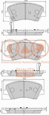 IAP QUALITY PARTS 704-07130 - Əyləc altlığı dəsti, əyləc diski furqanavto.az