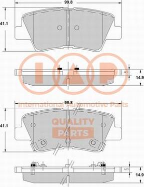 IAP QUALITY PARTS 704-07120X - Əyləc altlığı dəsti, əyləc diski furqanavto.az