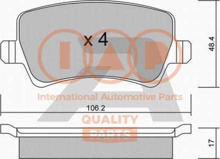 IAP QUALITY PARTS 704-14090P - Əyləc altlığı dəsti, əyləc diski furqanavto.az