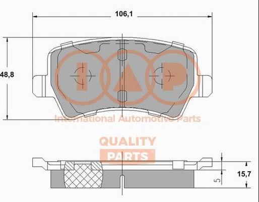 IAP QUALITY PARTS 704-14090X - Əyləc altlığı dəsti, əyləc diski furqanavto.az