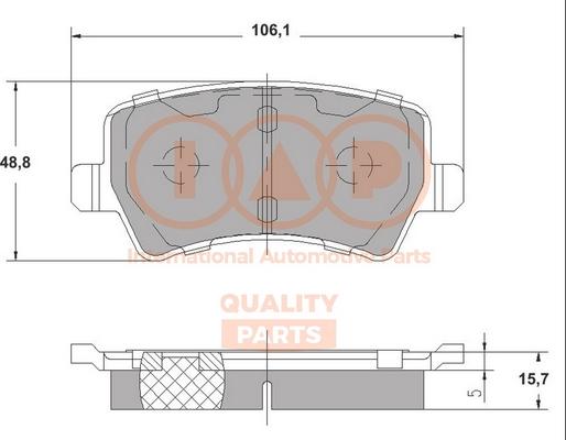 IAP QUALITY PARTS 704-14090 - Əyləc altlığı dəsti, əyləc diski furqanavto.az