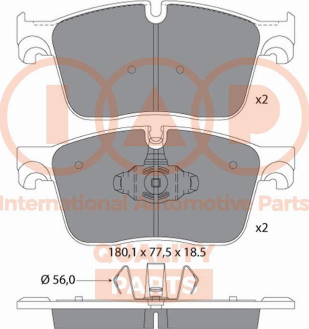 IAP QUALITY PARTS 704-14064 - Əyləc altlığı dəsti, əyləc diski furqanavto.az