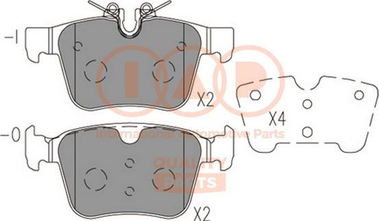 IAP QUALITY PARTS 704-14082 - Əyləc altlığı dəsti, əyləc diski furqanavto.az