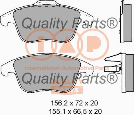 IAP QUALITY PARTS 704-14072X - Əyləc altlığı dəsti, əyləc diski furqanavto.az