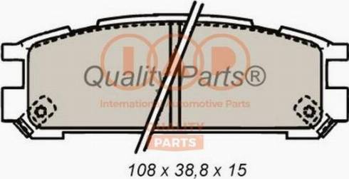 IAP QUALITY PARTS 704-15043X - Əyləc altlığı dəsti, əyləc diski furqanavto.az