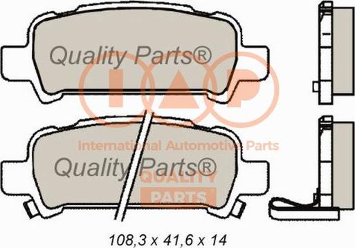 IAP QUALITY PARTS 704-15051 - Əyləc altlığı dəsti, əyləc diski furqanavto.az