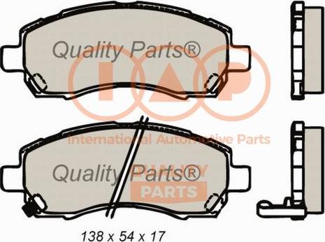 IAP QUALITY PARTS 704-15031 - Əyləc altlığı dəsti, əyləc diski furqanavto.az