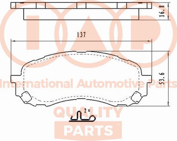 IAP QUALITY PARTS 704-15038 - Əyləc altlığı dəsti, əyləc diski furqanavto.az