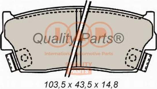 IAP QUALITY PARTS 704-16050 - Əyləc altlığı dəsti, əyləc diski furqanavto.az