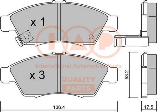 IAP QUALITY PARTS 704-16086P - Əyləc altlığı dəsti, əyləc diski furqanavto.az