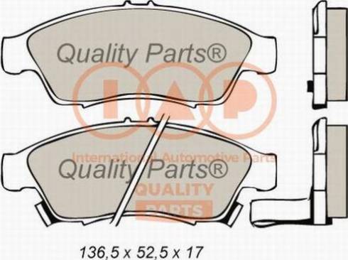 IAP QUALITY PARTS 704-16086X - Əyləc altlığı dəsti, əyləc diski furqanavto.az