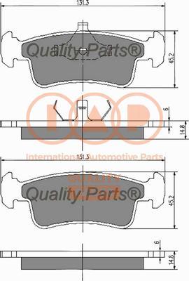 IAP QUALITY PARTS 704-16030 - Əyləc altlığı dəsti, əyləc diski furqanavto.az