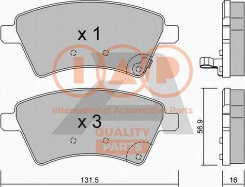 IAP QUALITY PARTS 704-16100P - Əyləc altlığı dəsti, əyləc diski furqanavto.az