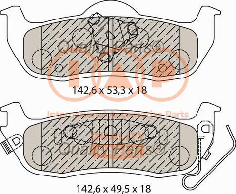 IAP QUALITY PARTS 704-10050 - Əyləc altlığı dəsti, əyləc diski furqanavto.az