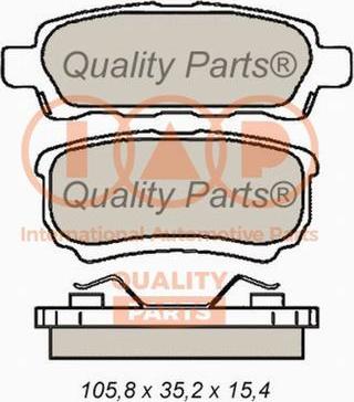 IAP QUALITY PARTS 704-10071X - Əyləc altlığı dəsti, əyləc diski furqanavto.az