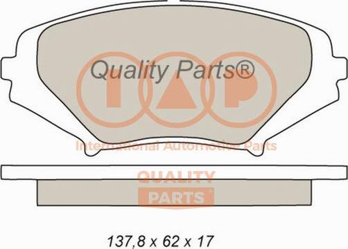 IAP QUALITY PARTS 704-11040 - Əyləc altlığı dəsti, əyləc diski furqanavto.az