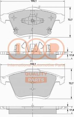 IAP QUALITY PARTS 704-11059X - Əyləc altlığı dəsti, əyləc diski furqanavto.az