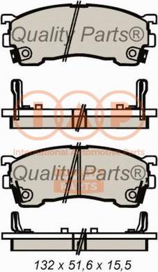 IAP QUALITY PARTS 704-11054X - Əyləc altlığı dəsti, əyləc diski furqanavto.az