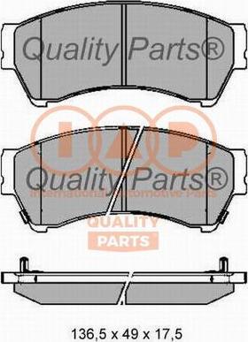 IAP QUALITY PARTS 704-11058X - Əyləc altlığı dəsti, əyləc diski furqanavto.az