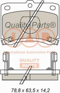 IAP QUALITY PARTS 704-11011 - Əyləc altlığı dəsti, əyləc diski furqanavto.az