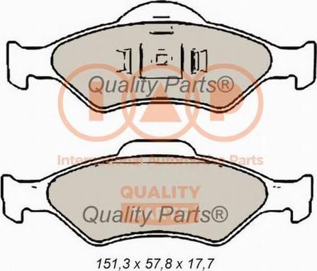 IAP QUALITY PARTS 704-11082X - Əyləc altlığı dəsti, əyləc diski furqanavto.az