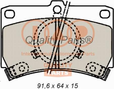 IAP QUALITY PARTS 704-11020 - Əyləc altlığı dəsti, əyləc diski furqanavto.az