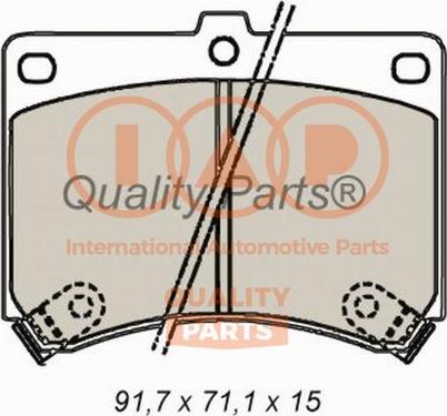 IAP QUALITY PARTS 704-11023X - Əyləc altlığı dəsti, əyləc diski furqanavto.az