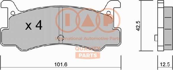 IAP QUALITY PARTS 704-11022P - Əyləc altlığı dəsti, əyləc diski furqanavto.az