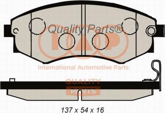 IAP QUALITY PARTS 704-18030G - Əyləc altlığı dəsti, əyləc diski furqanavto.az