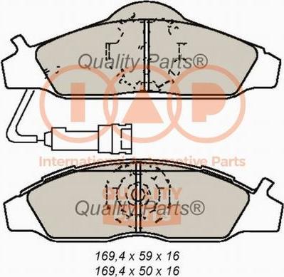 IAP QUALITY PARTS 704-18022X - Əyləc altlığı dəsti, əyləc diski furqanavto.az