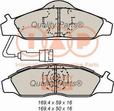 IAP QUALITY PARTS 704-18022 - Əyləc altlığı dəsti, əyləc diski furqanavto.az