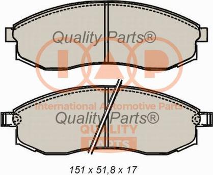 IAP QUALITY PARTS 704-13099X - Əyləc altlığı dəsti, əyləc diski furqanavto.az