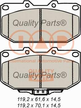 IAP QUALITY PARTS 704-13073 - Əyləc altlığı dəsti, əyləc diski furqanavto.az