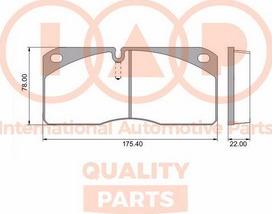 IAP QUALITY PARTS 704-13153X - Əyləc altlığı dəsti, əyləc diski furqanavto.az