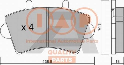 IAP QUALITY PARTS 704-13160P - Əyləc altlığı dəsti, əyləc diski furqanavto.az