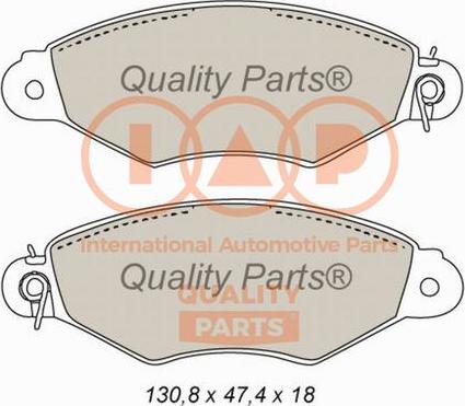 IAP QUALITY PARTS 704-13162 - Əyləc altlığı dəsti, əyləc diski furqanavto.az