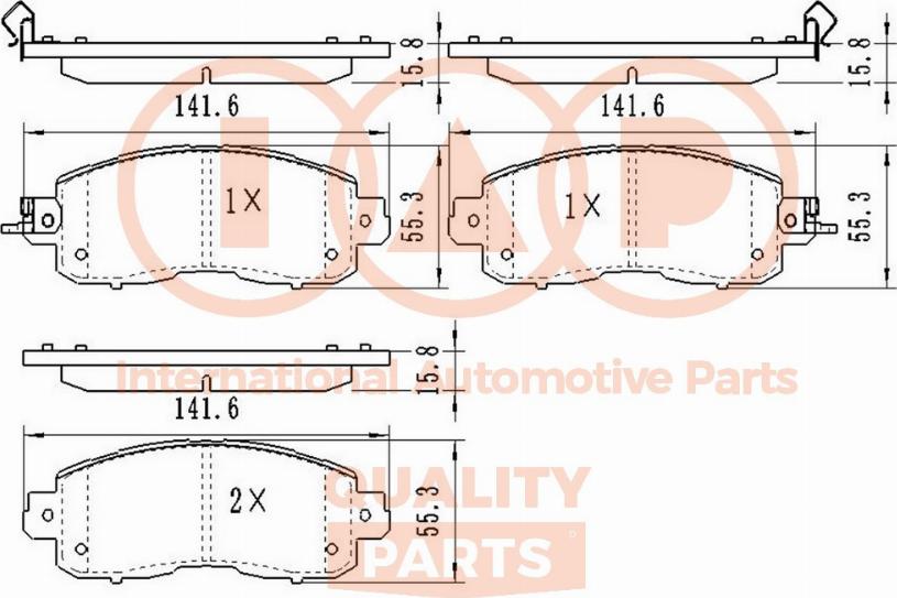 IAP QUALITY PARTS 704-13250 - Əyləc altlığı dəsti, əyləc diski furqanavto.az