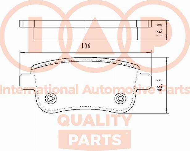 IAP QUALITY PARTS 704-13201 - Əyləc altlığı dəsti, əyləc diski furqanavto.az